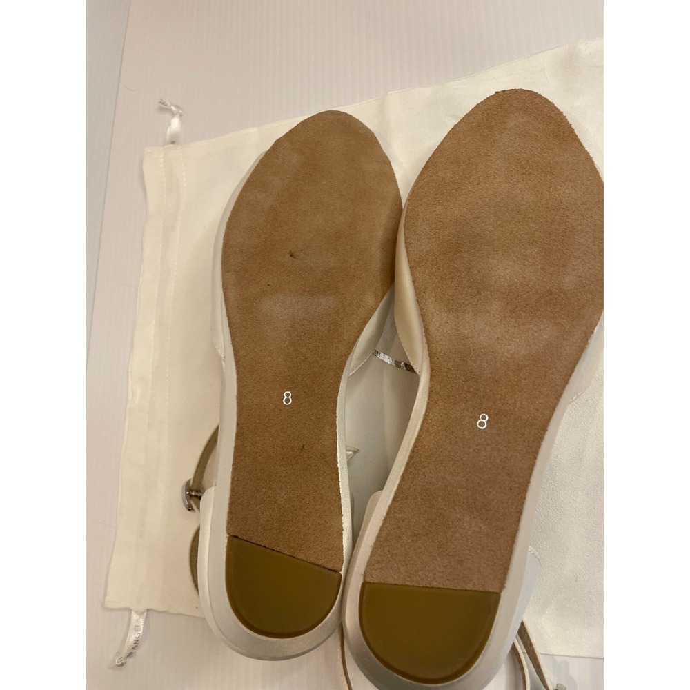 Angela Nuran Audrey Dyeable Silk Tiny Wedge Shoes White Size US 8‎ MSRP $345 NIB - Picture 7 of 10